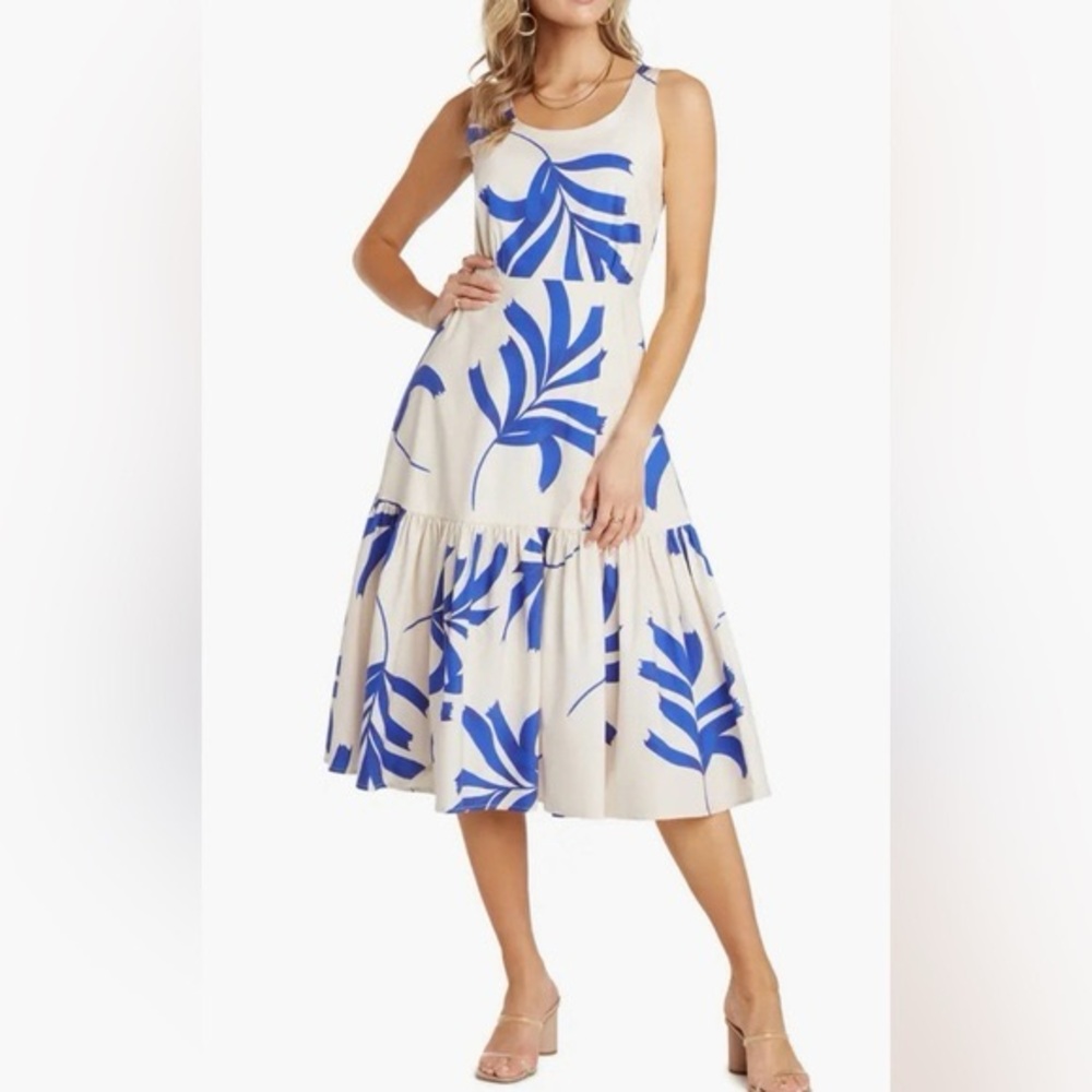 Willowโ Kate V-Back Palm Print Midi
Sundress Sz L